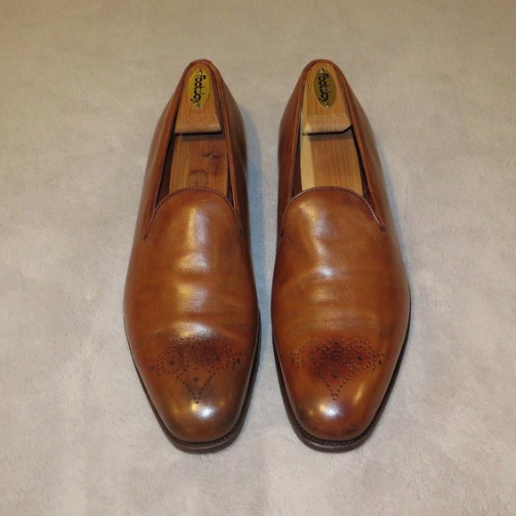 Edward Green Other - Edward Green Bamford Edwardian Antique Brown Leather Wholecut Loafers 11.5